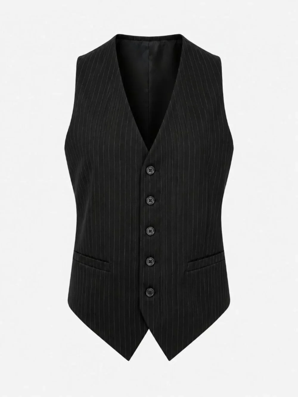 Vintage Brown Pinstripe Tailored Dark Academia Layer Vest Womens Menswear XS S